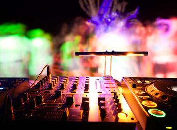 Image of DJ mixing board